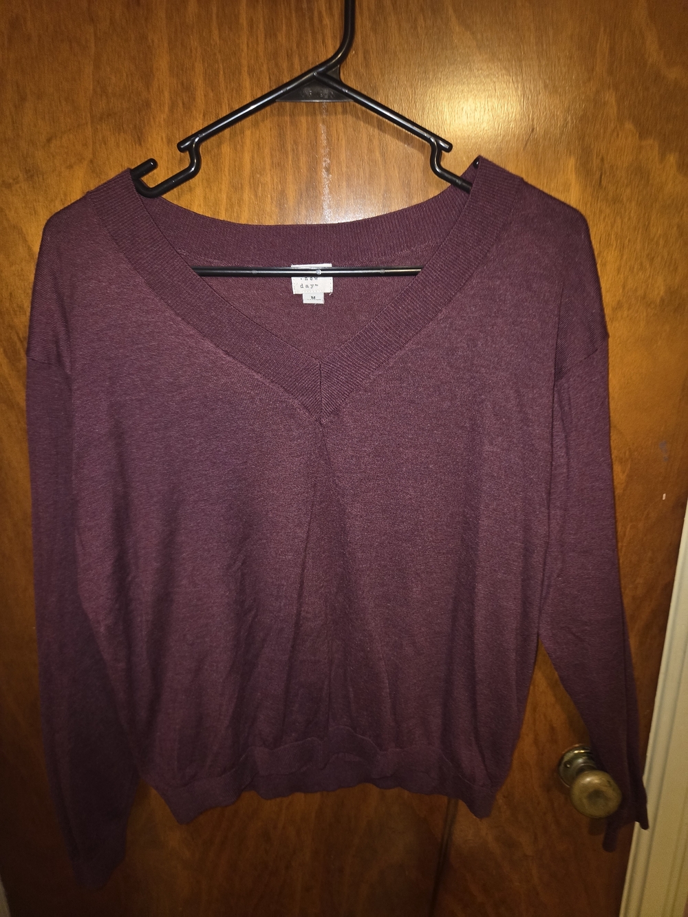 a new day Plum V-Neck Sweater